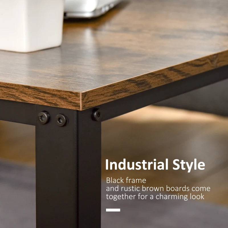 BORO Industrial Style Two-Tier Coffee Table - Wood-Effect