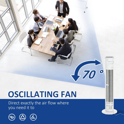 30'' Freestanding Tower Fan, White