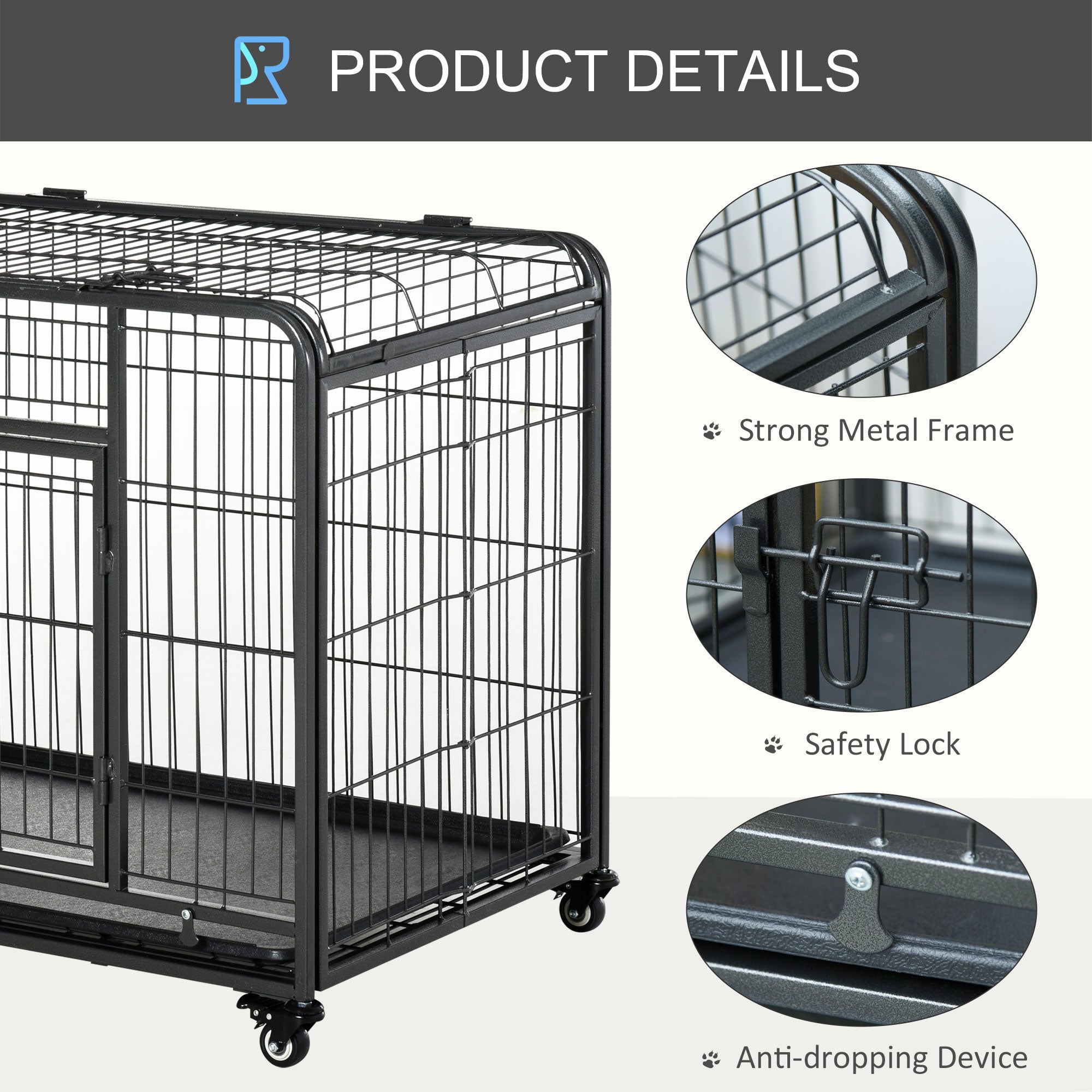 Pawhut heavy duty sales steel dog crate