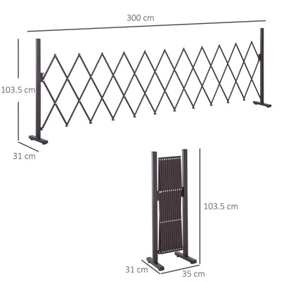 Expanding Trellis Fence  Dark Brown