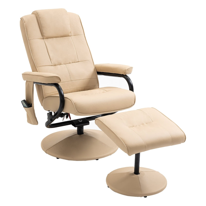 Manual Sofa Reclining Armchair PU Leather Massage Recliner