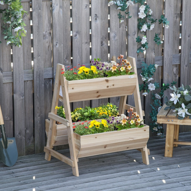 Wood Raised Garden Bed- Natural