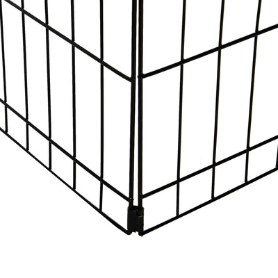 PawHut Pet Cage 8 Panel Metal Small Fence 24-inch