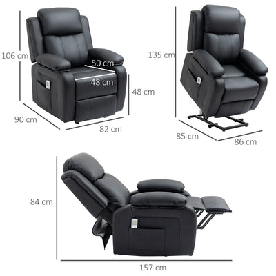 Electric Power Lift Recliner Chair Vibration Massage Reclining