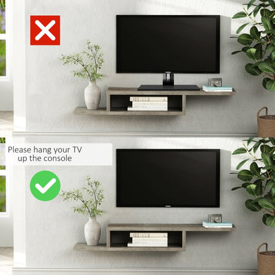 Floating TV Unit, Grey