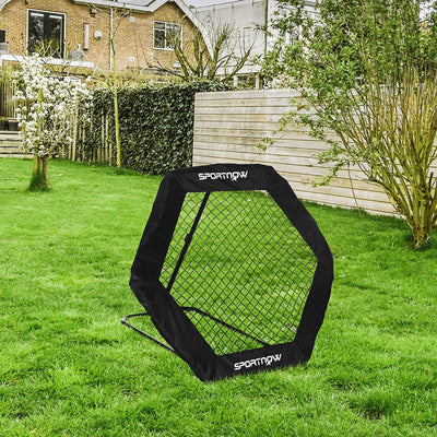 SPORTNOW Football Rebounder Net with 5 Adjustable Angles, Foldable Football Kickback Target Goal for Play Training Teaching, Indoor and Outdoor Use