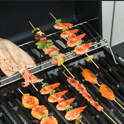 Gas Burner Barbecue Grill 3+1 Garden BBQ Trolley