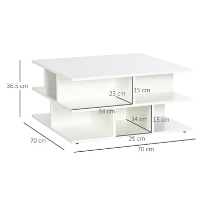 Square Coffee Tables For Living Room, White