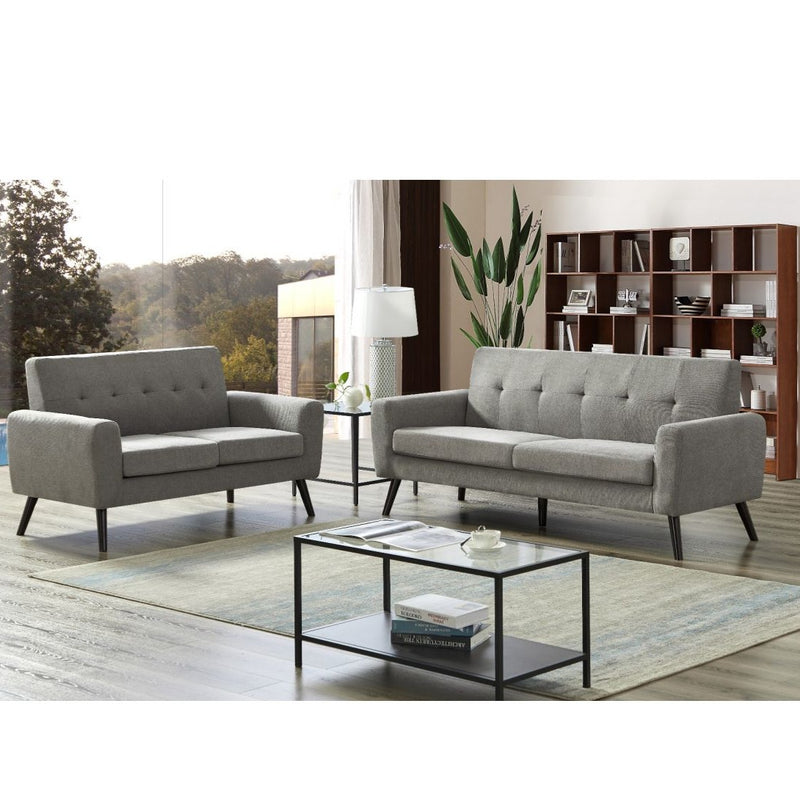 Snowdonia 2 Seater Button Back Sofa - Grey