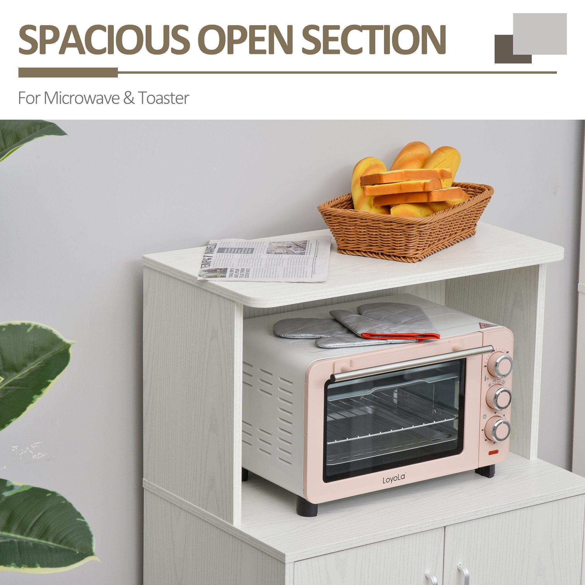 Microwave and toaster oven shop cart